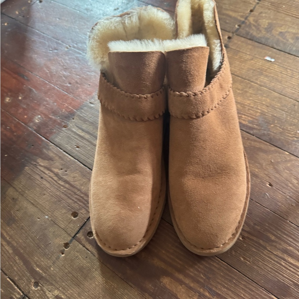 Cozy Tan Suede Ankle Boots